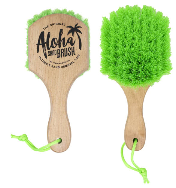 Surf Repair Co. The Aloha Sand Brush Beach and Sand Remover Wooden (Green) - Invisible Board Shop