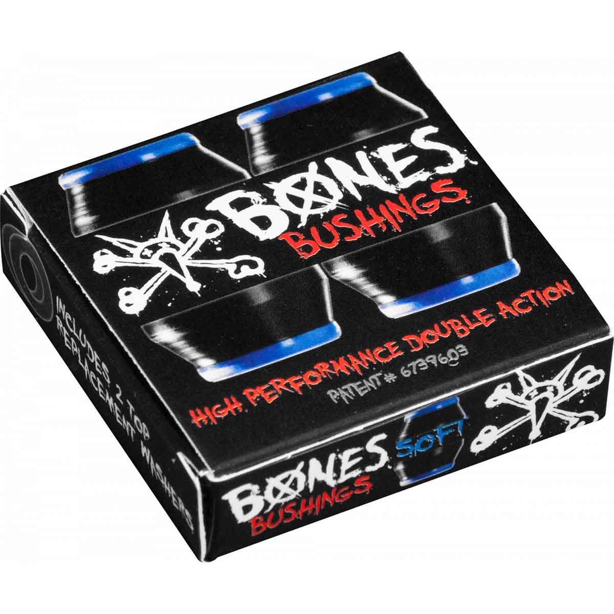 Bones Skateboard Bushings - Soft - Black - Invisible Board Shop