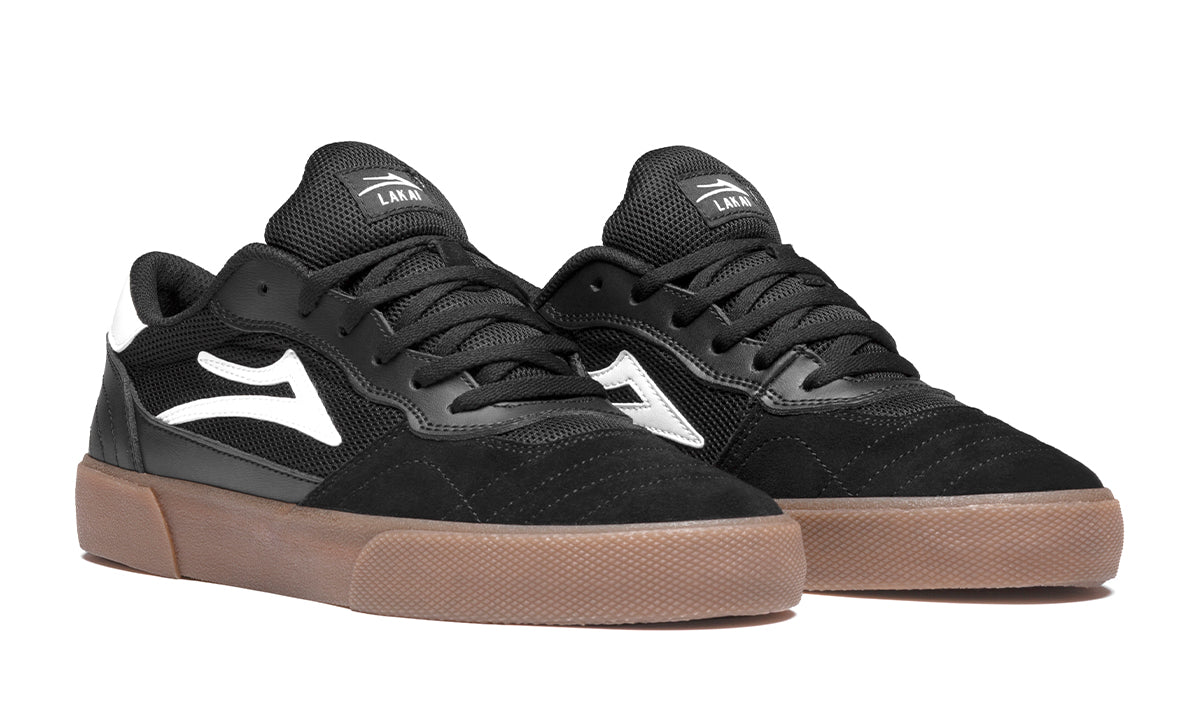 Lakai - Cambridge Black Gum Suede Skateboard Shoes - Invisible Board Shop