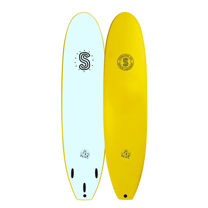 Softlite Chopstick Longboard 8 Ft - Yellow - Invisible Board Shop