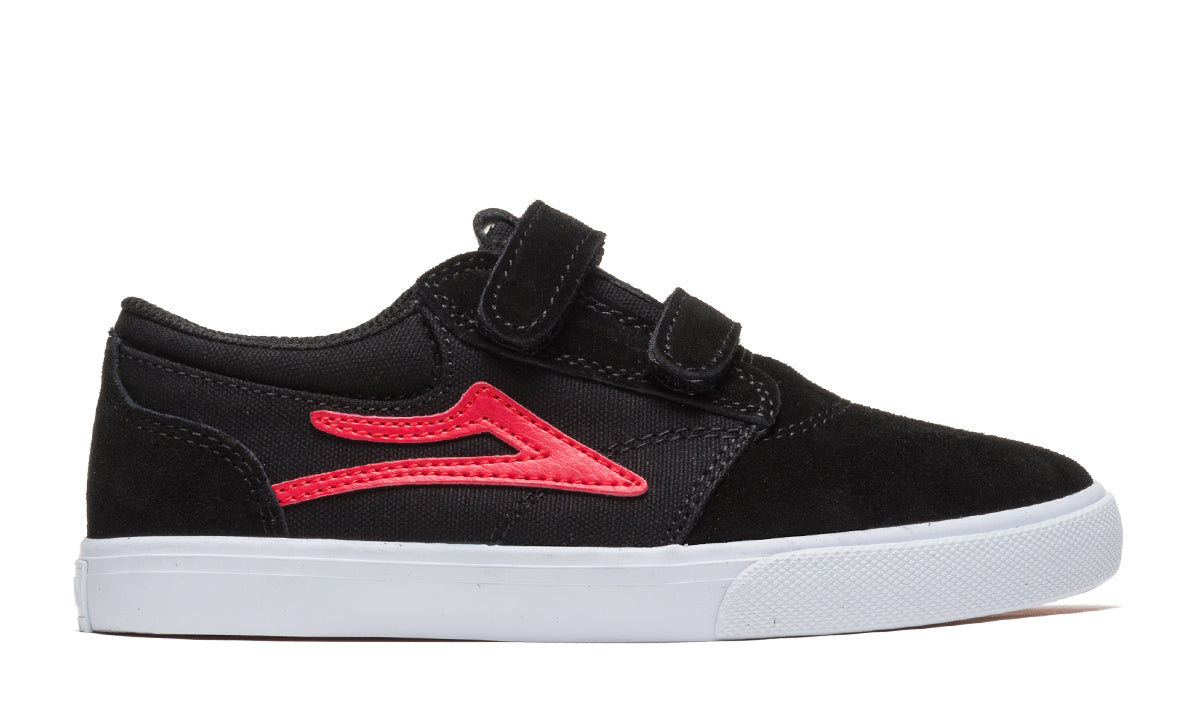 Lakai - Griffin Kids Black Flame Suede Skateboard Shoes - Invisible Board Shop