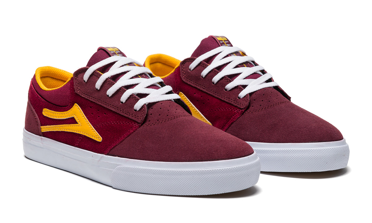 Lakai - Griffin Burgandy Cardinal Suede Skateboard Shoes - Invisible Board Shop