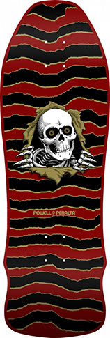 Powell Geegah Ripper Maroon Re-Issue Skateboard Deck 9.75" x 30" - Invisible Board Shop