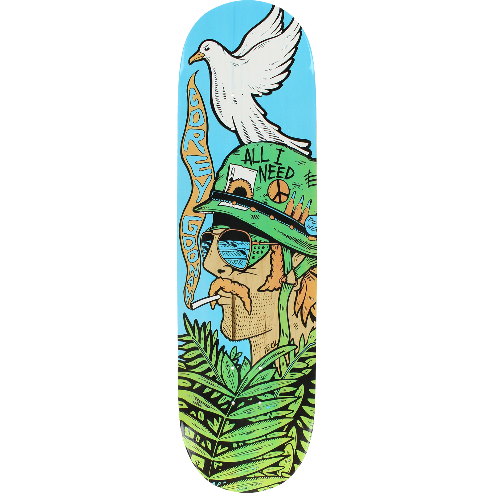 All I Need - Corey Goonan - Peace Dove Skateboard Deck - 8.25" - Invisible Board Shop