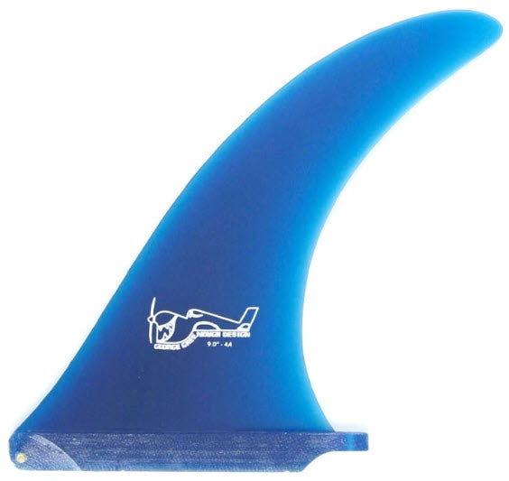 True Ames Single Fin - Greenough 4-A Longboard Fin - 8.5" - Blue - Invisible Board Shop