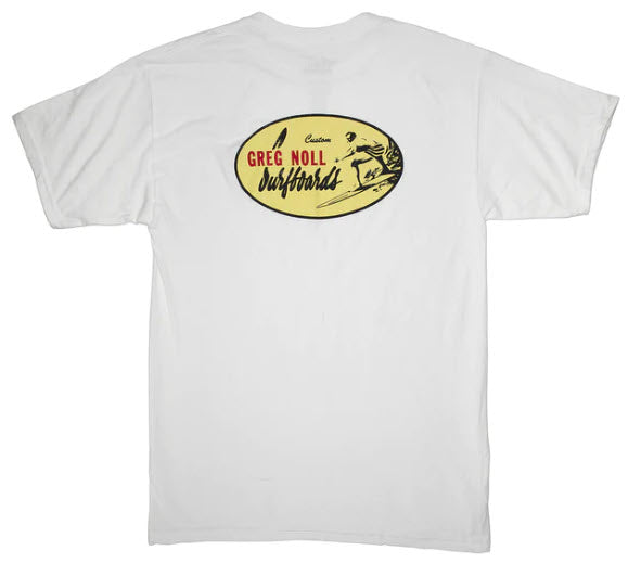 Greg Noll Classic Oval Short Sleeve T-Shirt White - Invisible Board Shop