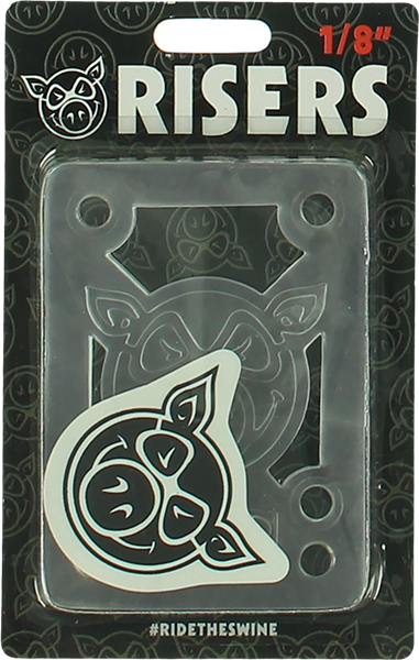 Pig 1/8" Soft Skateboard Truck Riser - Clear - Invisible Board Shop