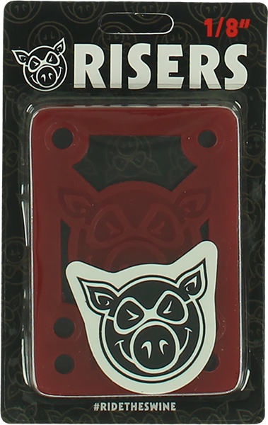 Pig 1/8" Soft Skateboard Truck Riser - Red - Invisible Board Shop
