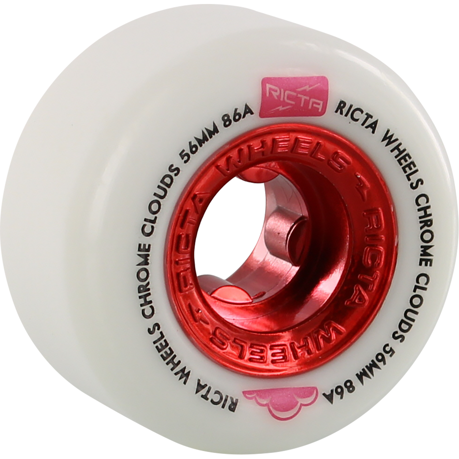 Ricta Chrome Clouds 54mm 86a White and Red - Invisible Board Shop