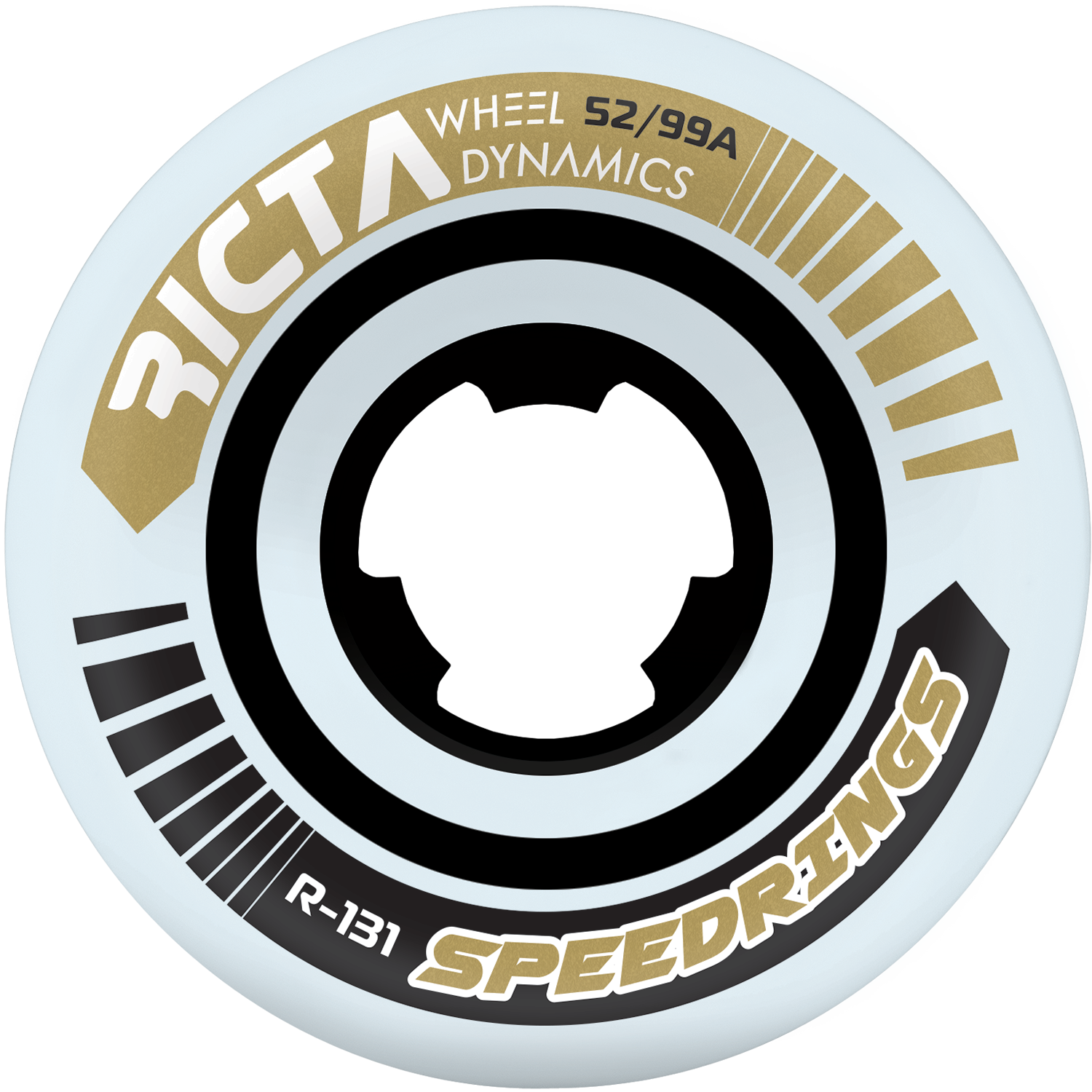 Ricta Speedrings Slim 52MM 99a White with Gold - Invisible Board Shop