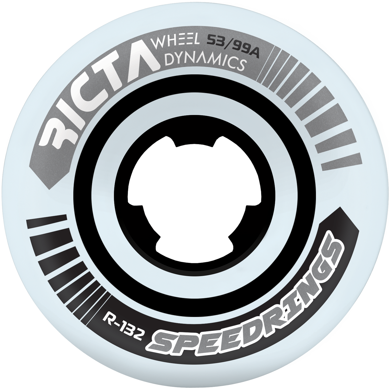 Ricta Speedrings Wide 53MM 99a White with Silver - Invisible Board Shop