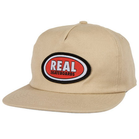 Real Oval Hat Adjustable - Khaki/Red - Invisible Board Shop