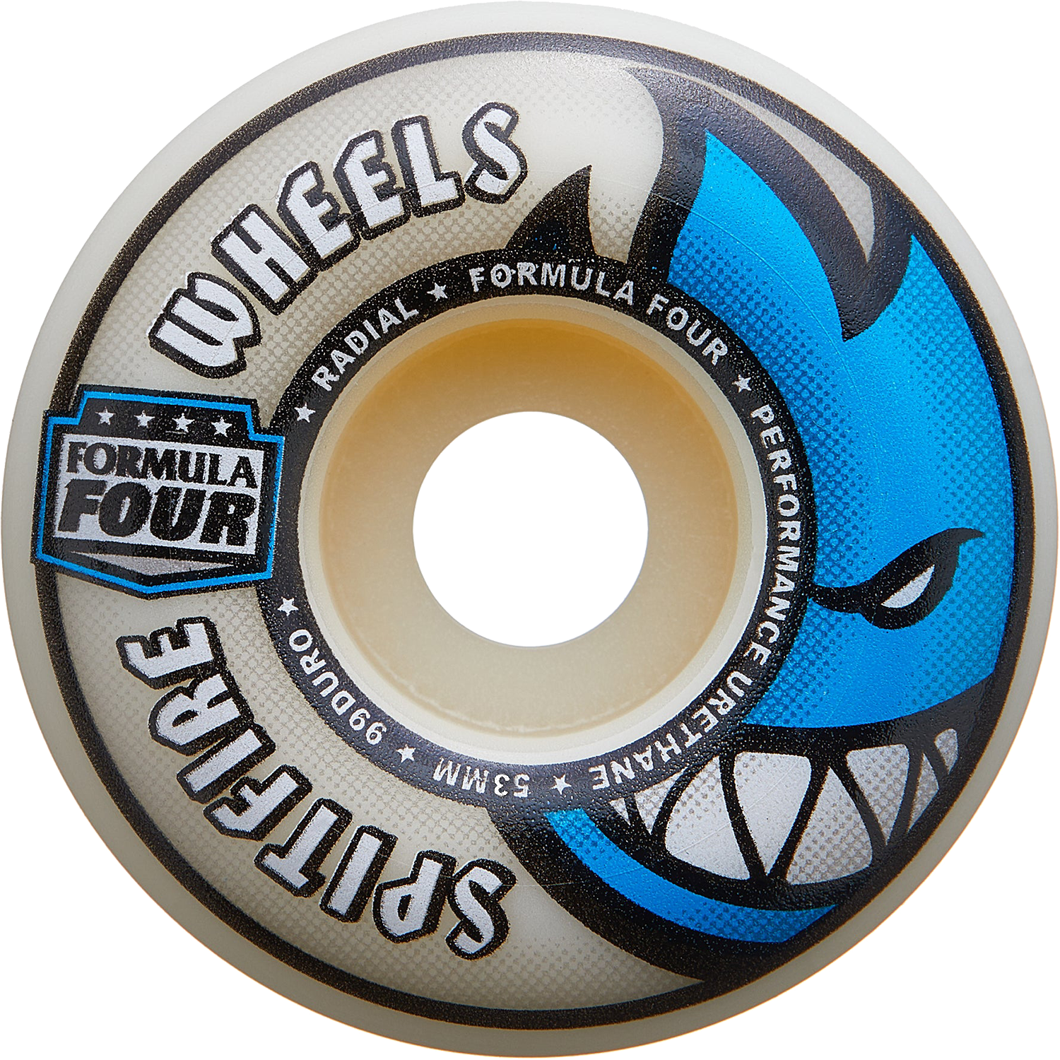 Spitfire Formula Four 99a RADIAL 53mm NATURAL/BLUE - Invisible Board Shop