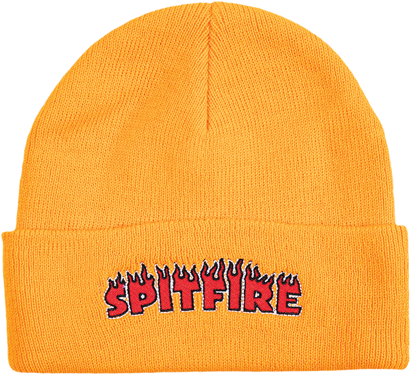 Spitfire Flash Fire Beanie Orange/Red - Invisible Board Shop