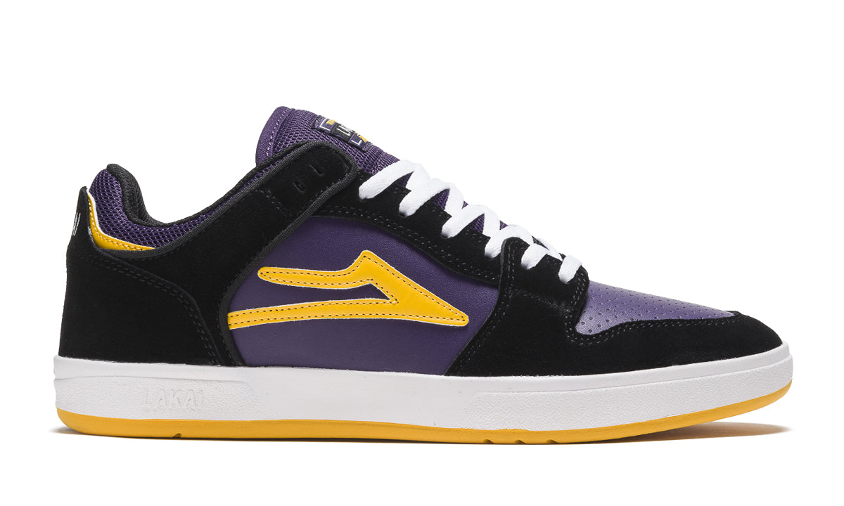 Lakai - Telford Low Black / Grape Suede Skateboard Shoes - Invisible Board Shop