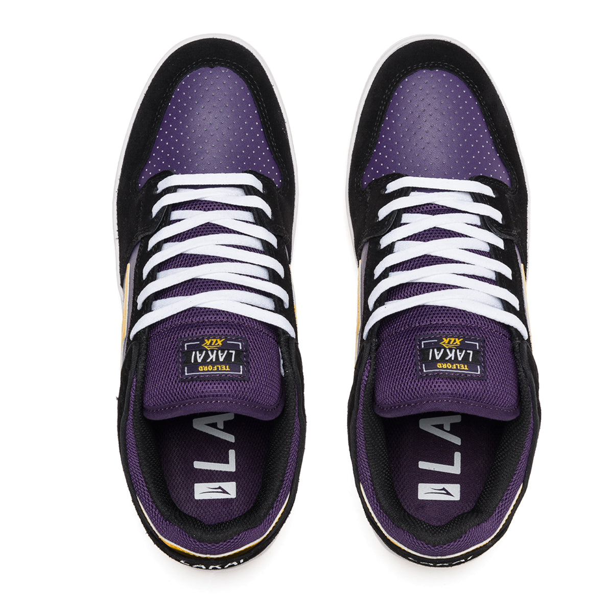 Lakai - Telford Low Black / Grape Suede Skateboard Shoes - Invisible Board Shop