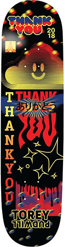 Thank You Torey Pudwill Fly Skateboard Deck - 7.75" - Invisible Board Shop
