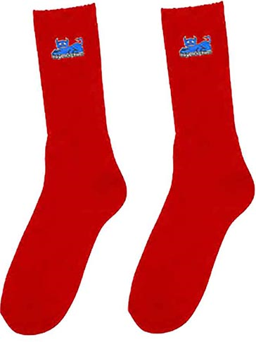 Toy Machine Devil Cat Socks Red - Invisible Board Shop