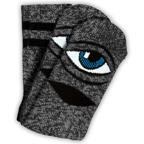 Toy Machine Sect Eye Socks Heather Grey - Invisible Board Shop