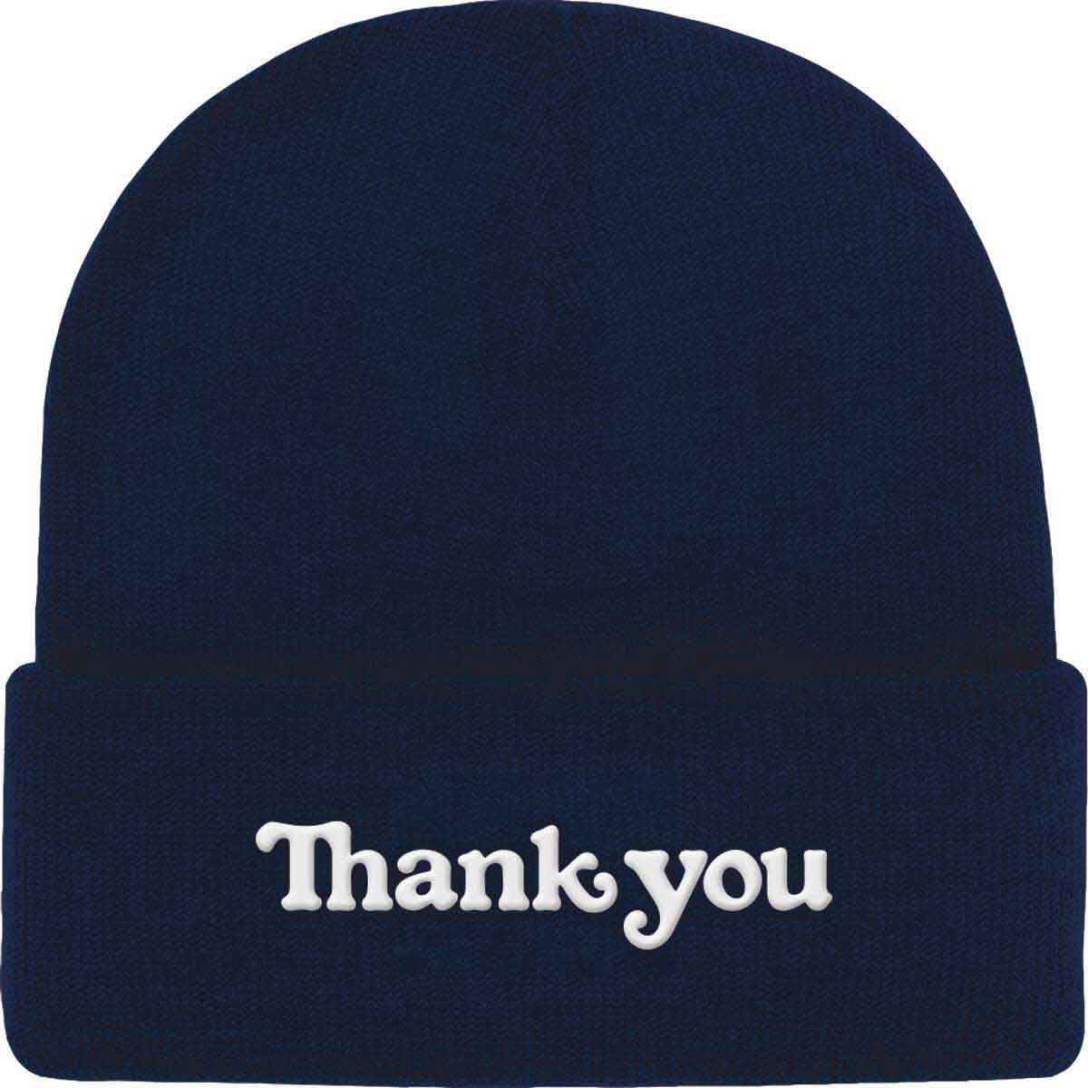 Thank You Center Beanie - Navy - Invisible Board Shop