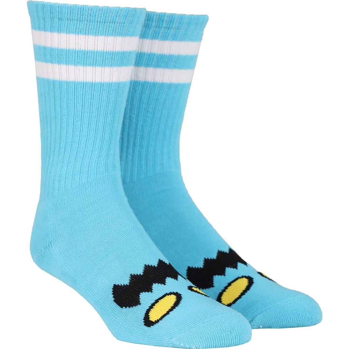 Toy Machine Monster Face Socks - Sky Blue - Invisible Board Shop