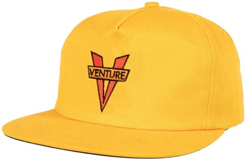 Venture Heritage Snapback Hat Gold - Invisible Board Shop