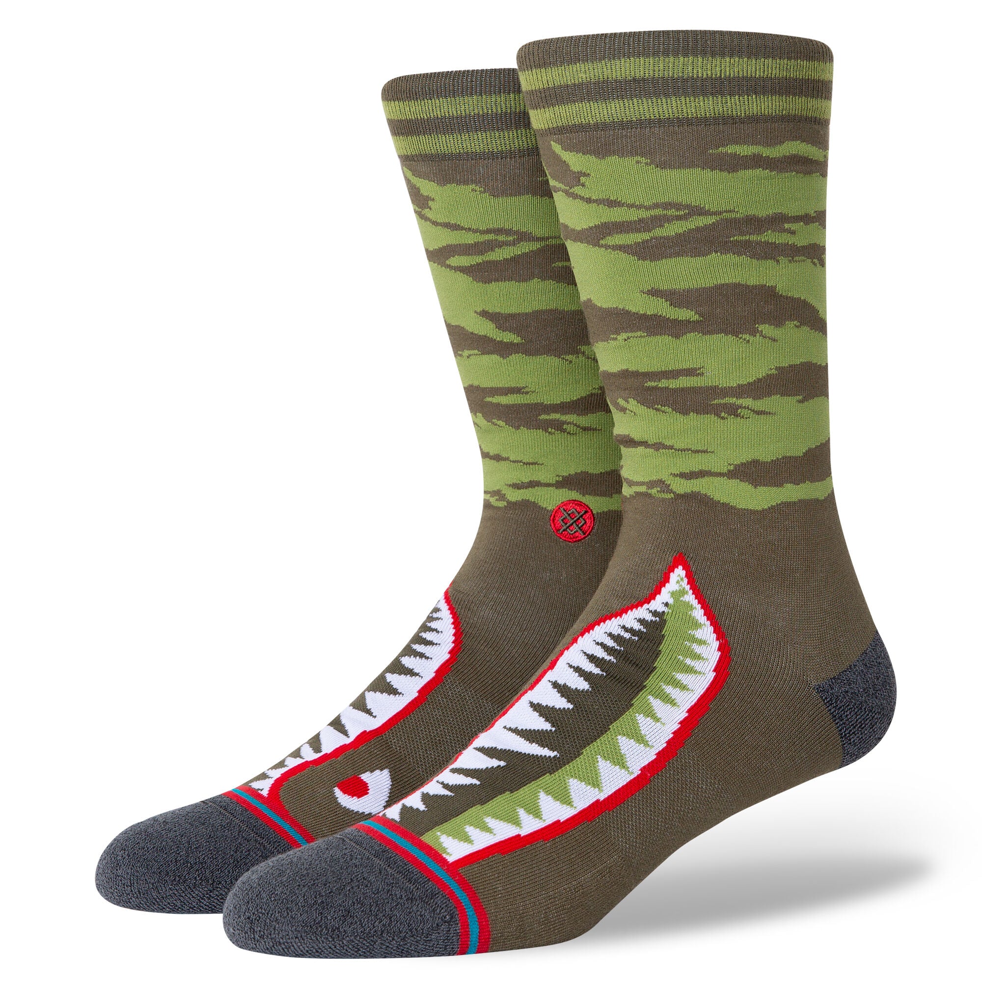 Stance Warbird Crew Socks - Olive - Invisible Board Shop