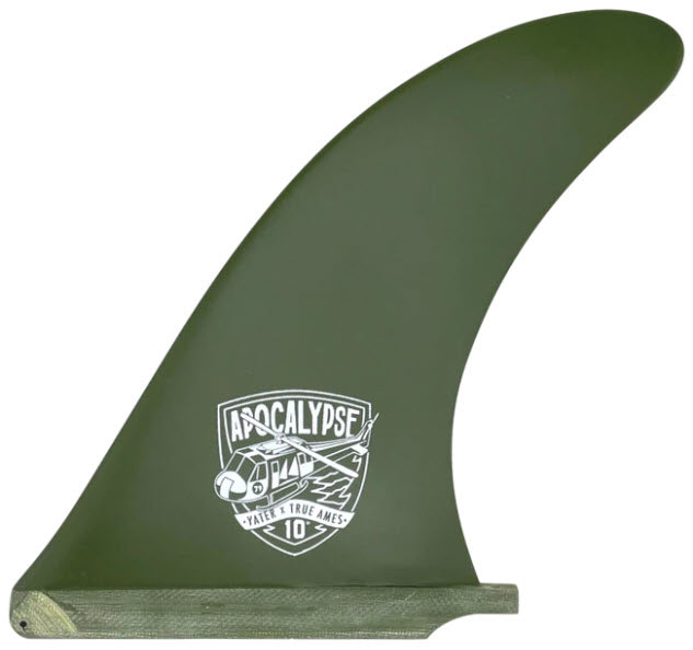 True Ames Single Fin - Yater Apocolypse - 9.5" Army Green - Invisible Board Shop