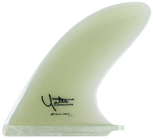 True Ames Single Fin - Yater Spoon Longboard Fin - 9.75" Clear - Invisible Board Shop