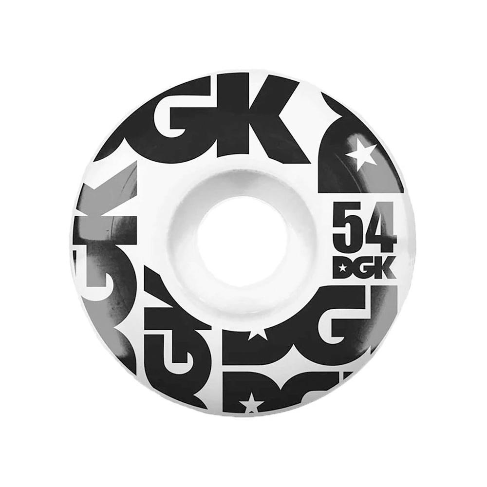DGK Street Formula White/Black Skateboard Wheels 54MM - Invisible Board Shop