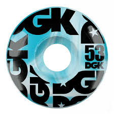 DGK Street Formula White/Blue Swirl Skateboard Wheels 53MM - Invisible Board Shop