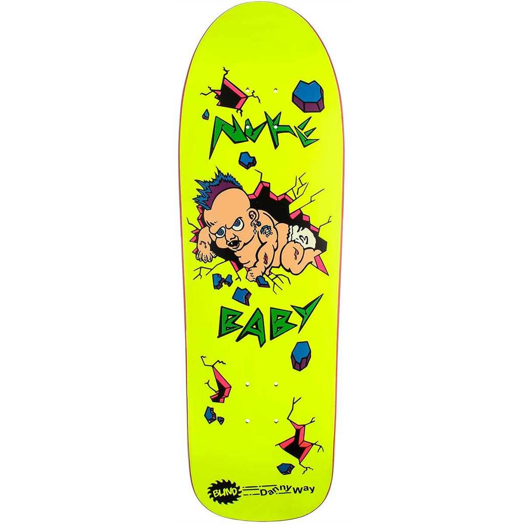 Blind Danny Way Nuke Baby Shaped Skateboard Deck - Invisible Board Shop