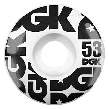 DGK Street Formula White/Black Skateboard Wheels 54MM - Invisible Board Shop