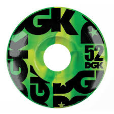 DGK Street Formula White/Green Skateboard Wheels 52MM - Invisible Board Shop