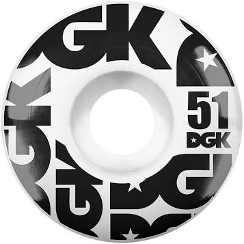 DGK Street Formula White/Black Skateboard Wheels 51MM - Invisible Board Shop