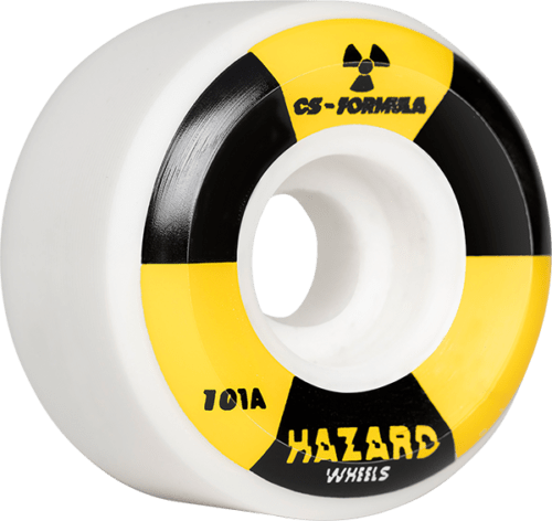 Hazard Radio Active CS Conical White Skateboard Wheels - Invisible Board Shop
