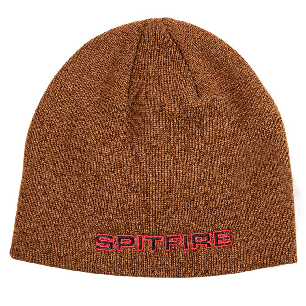 Spitfire Classic 87 Skully Beanie Brown - Invisible Board Shop