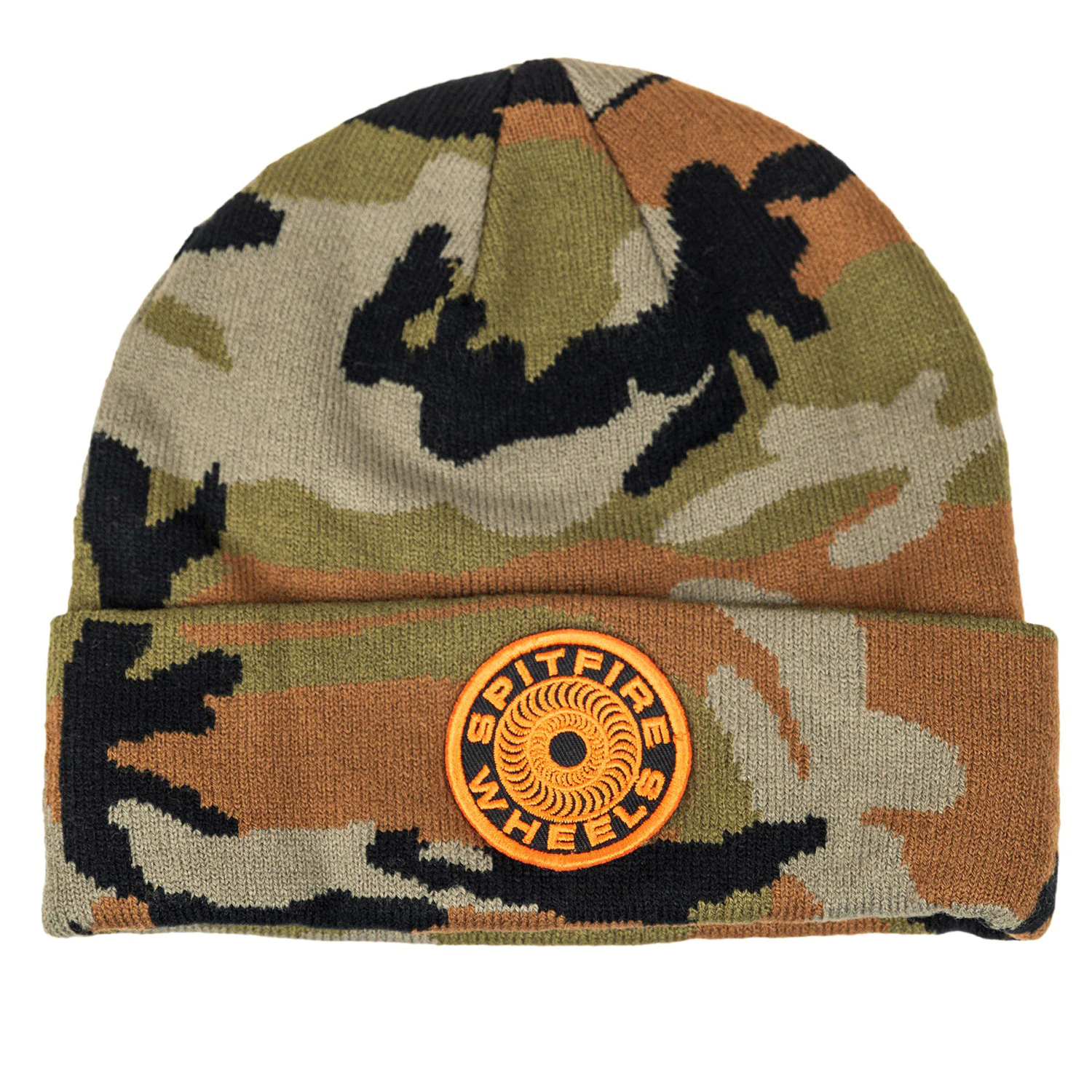 Spitfire Classic 87 Swirl Patch Beanie Camo - Invisible Board Shop