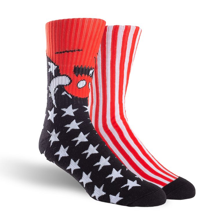 Toy Machine American Monster Socks - Black - Invisible Board Shop