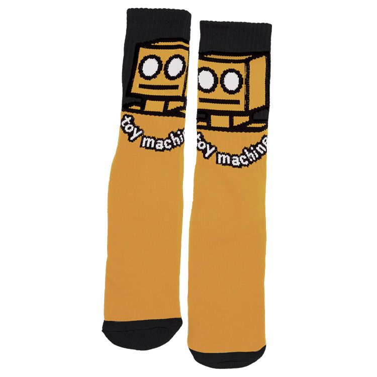 Toy Machine Robot Socks Mustard - Invisible Board Shop