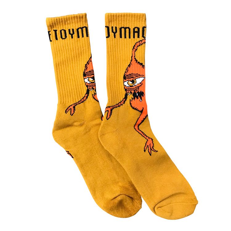 Toy Machine Sect Bars Socks - Mustard - Invisible Board Shop