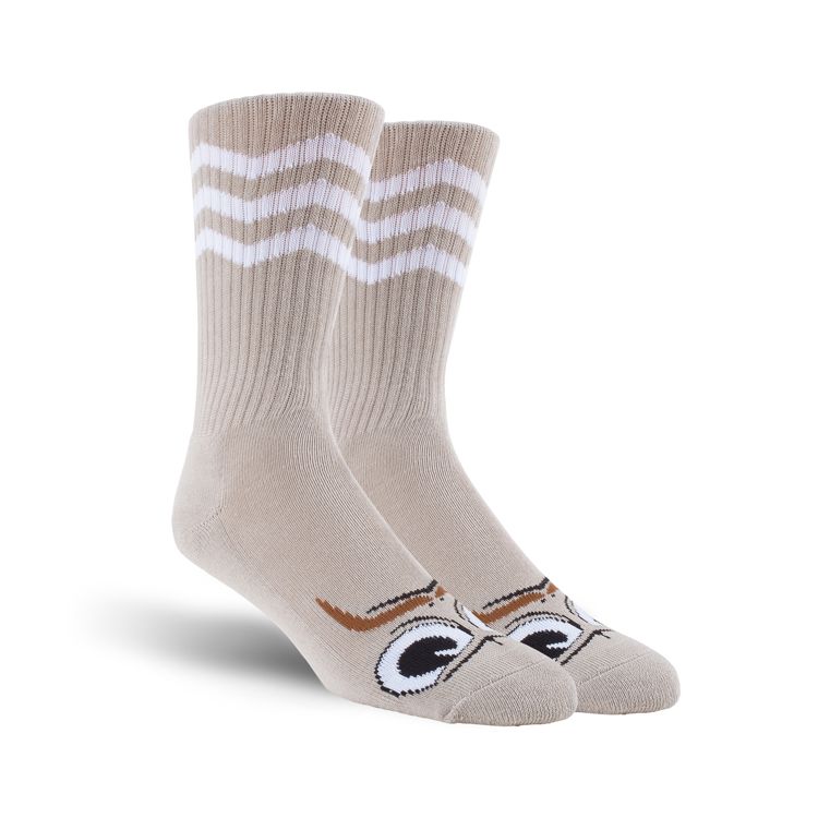 Toy Machine Turtleboy Stache Socks - Grey - Invisible Board Shop