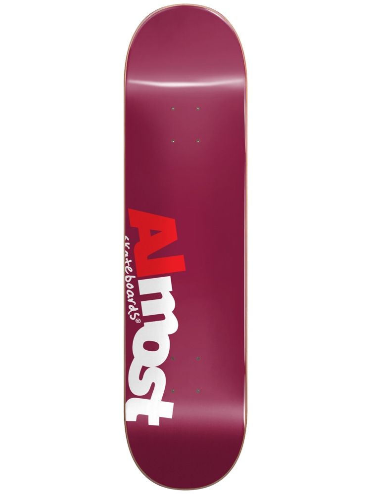 Almost Most Hybrid 8.0" Skateboard Deck Burgandy - Invisible Board Shop