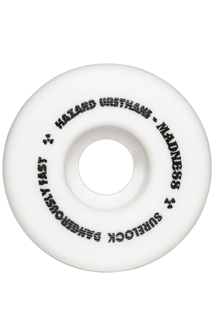 Hazard Sign CP: Conical Surelock White Skateboard Wheels - Invisible Board Shop