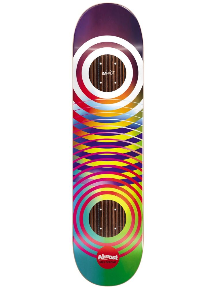 Almost Max Geronzi Gradient Rings Impact Skateboard Deck 8.0" - Invisible Board Shop