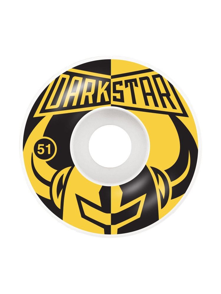 Darkstar Divide Skateboard Wheels Black/Yellow- 51MM - Invisible Board Shop