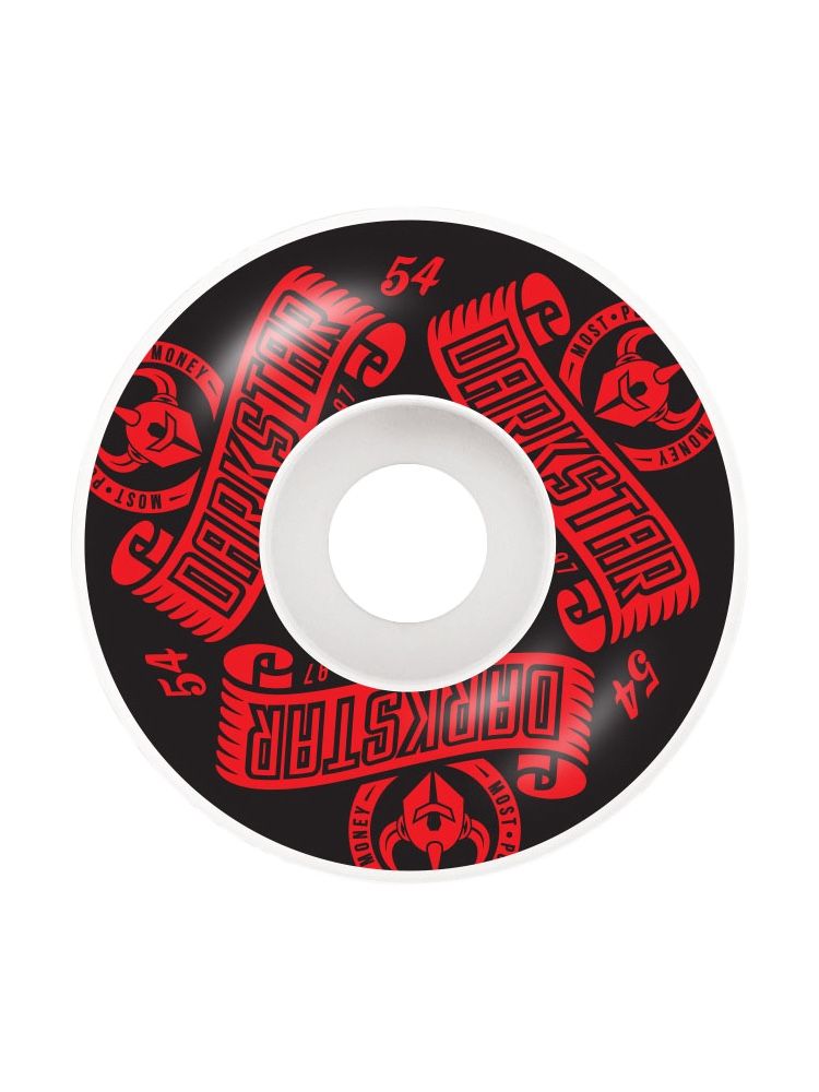 Darkstar Arc Skateboard Wheels Black/Red- 54MM - Invisible Board Shop