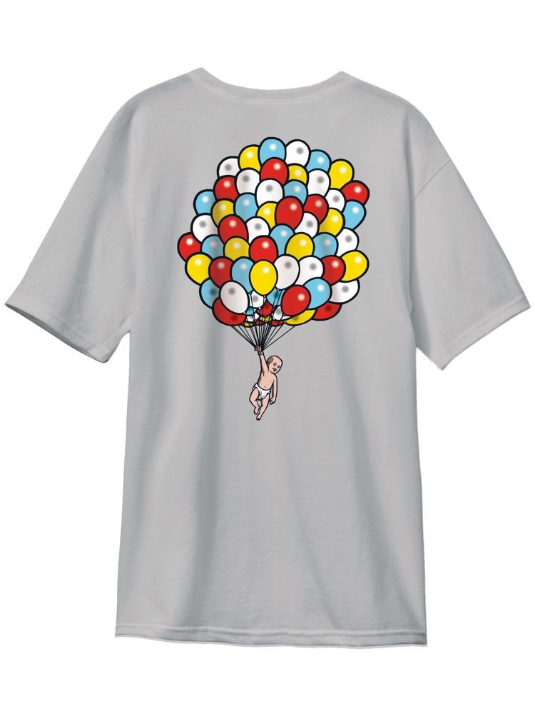 Heritage 101 Balloons T-Shirt - Silver - Invisible Board Shop