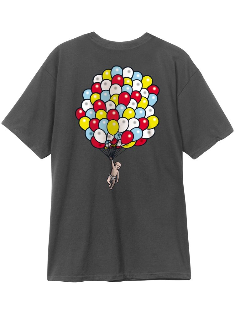 Heritage 101 Balloons T-Shirt - Tar - Invisible Board Shop