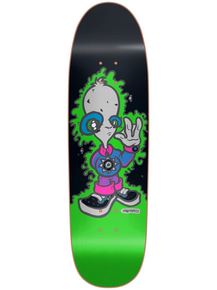 New Deal Montesi Alien SP Skateboard Deck Neon - 9" - Invisible Board Shop